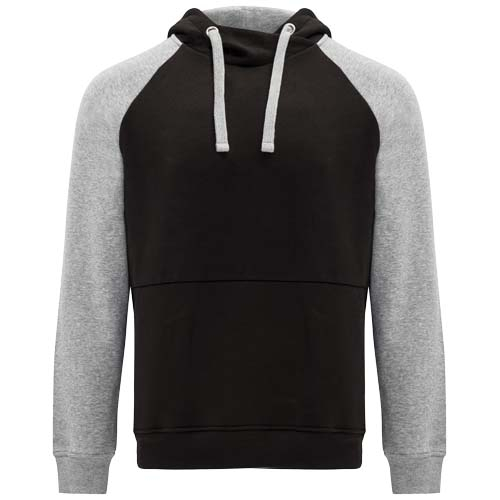 Sweat à capuche personnalisable - Badet Noir et Gris